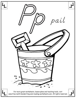 alphabet coloring pages p