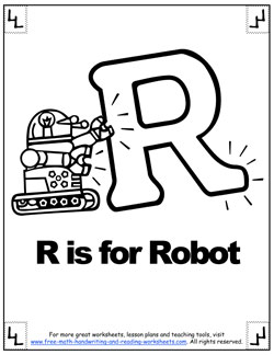 alphabet coloring r