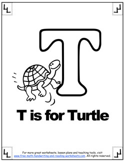 alphabet coloring t