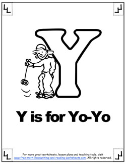 alphabet coloring y