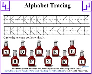 alphabet tracing 5