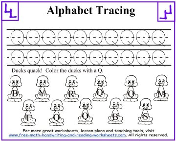 alphabet tracing worksheets 5
