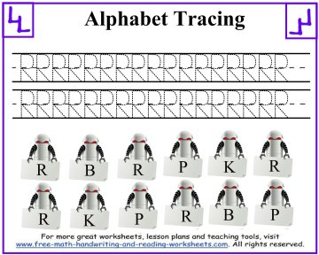 alphabet tracing worksheets 6