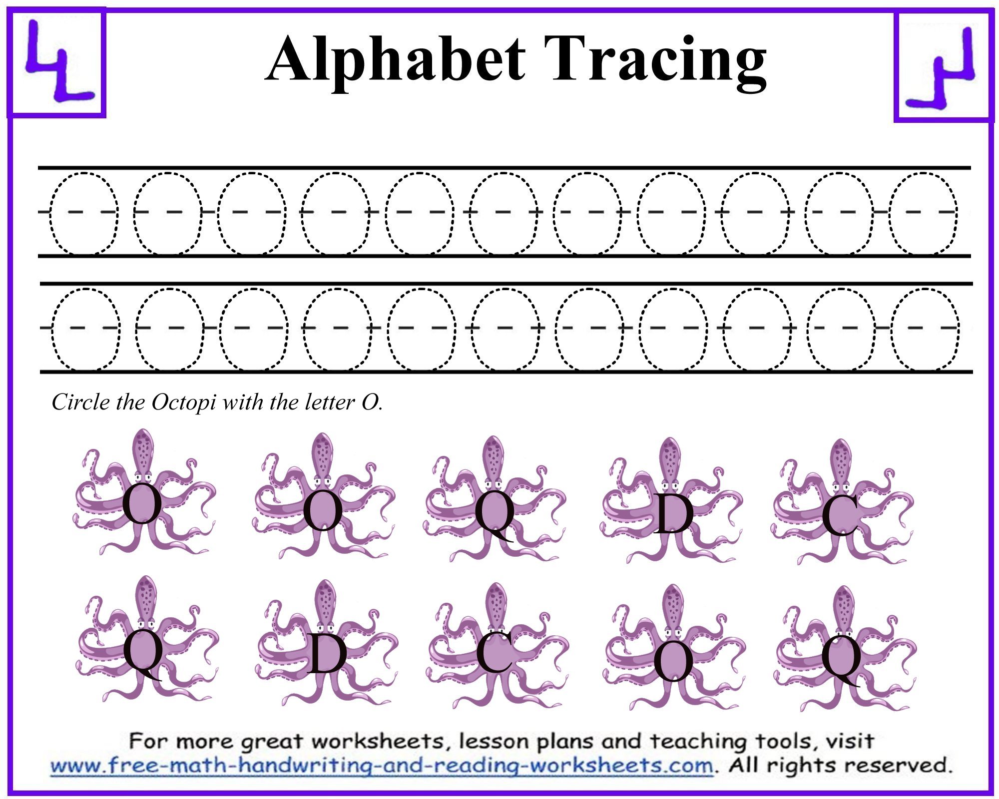Uppercase Letter Tracing Worksheets