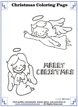 christmas angel coloring pages 15