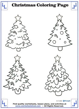 christmas tree coloring page 12