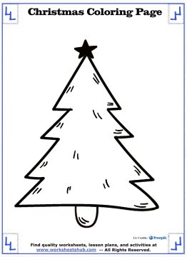 christmas tree coloring page 15