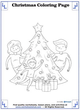 christmas tree coloring page 17