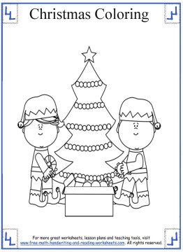 christmas tree coloring page 4