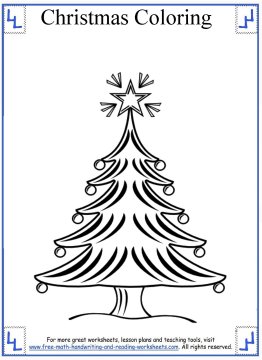 christmas tree coloring page