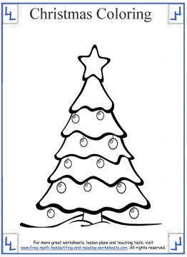 christmas tree coloring page 7