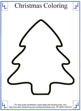 christmas tree coloring page