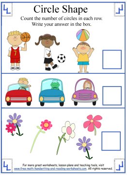 Circle Shape Preschool Worksheets