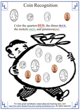 Coin Counting - Mixed Coins Worksheets