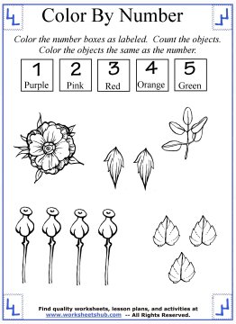 Color By Number - Early Education Printables