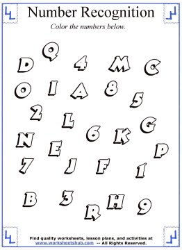 coloring numbers number recognition