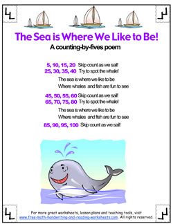 counting by fives worksheets activities