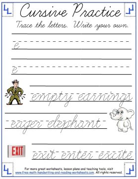 cursive handwriting practicelowercase a f
