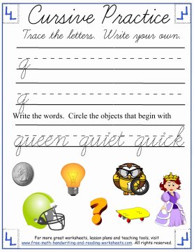 cursive worksheets 5
