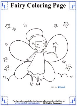 fairy coloring pages 3
