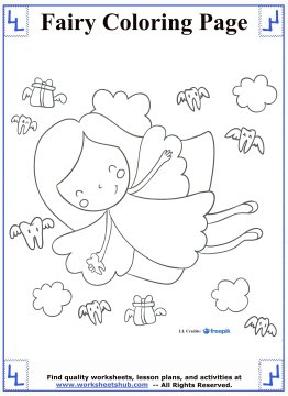 fairy coloring pages 4