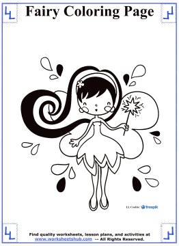 fairy coloring pages 5