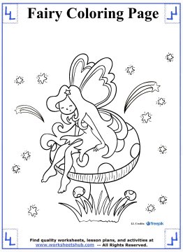 fairy coloring pages 6