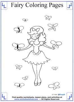 fairy coloring pages 7