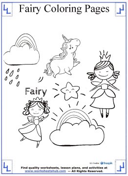 fairy coloring pages 8