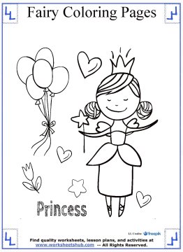 fairy coloring pages 9