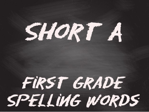 first grade spelling list