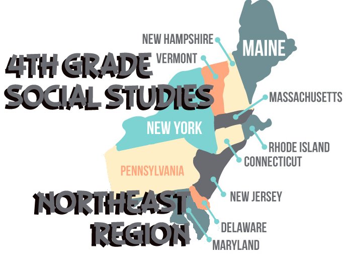 Fourth Grade Social Studies Northeast Region States And Capitals