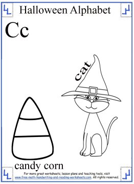 Halloween Coloring - Ghoulish Alphabet A-H