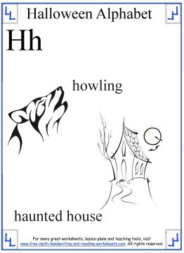 halloween coloring H