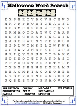 halloween word search 7