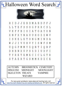 halloween word search 4