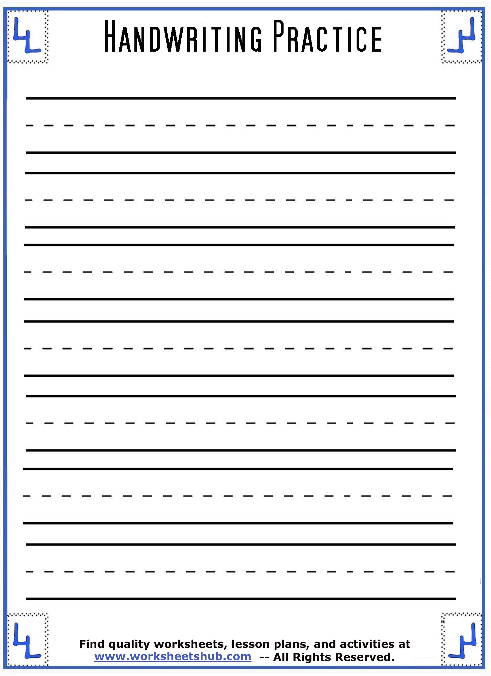 Handwriting Worksheets Free Printables Free Printable Worksheet