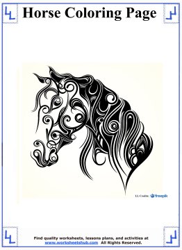 horse coloring pages 4