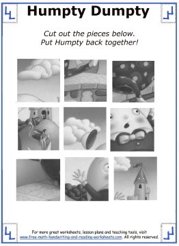 Humpty Dumpty Nursery Rhyme:Mother Goose Activities