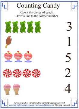 Learn To Count:Counting To 10 Worksheets