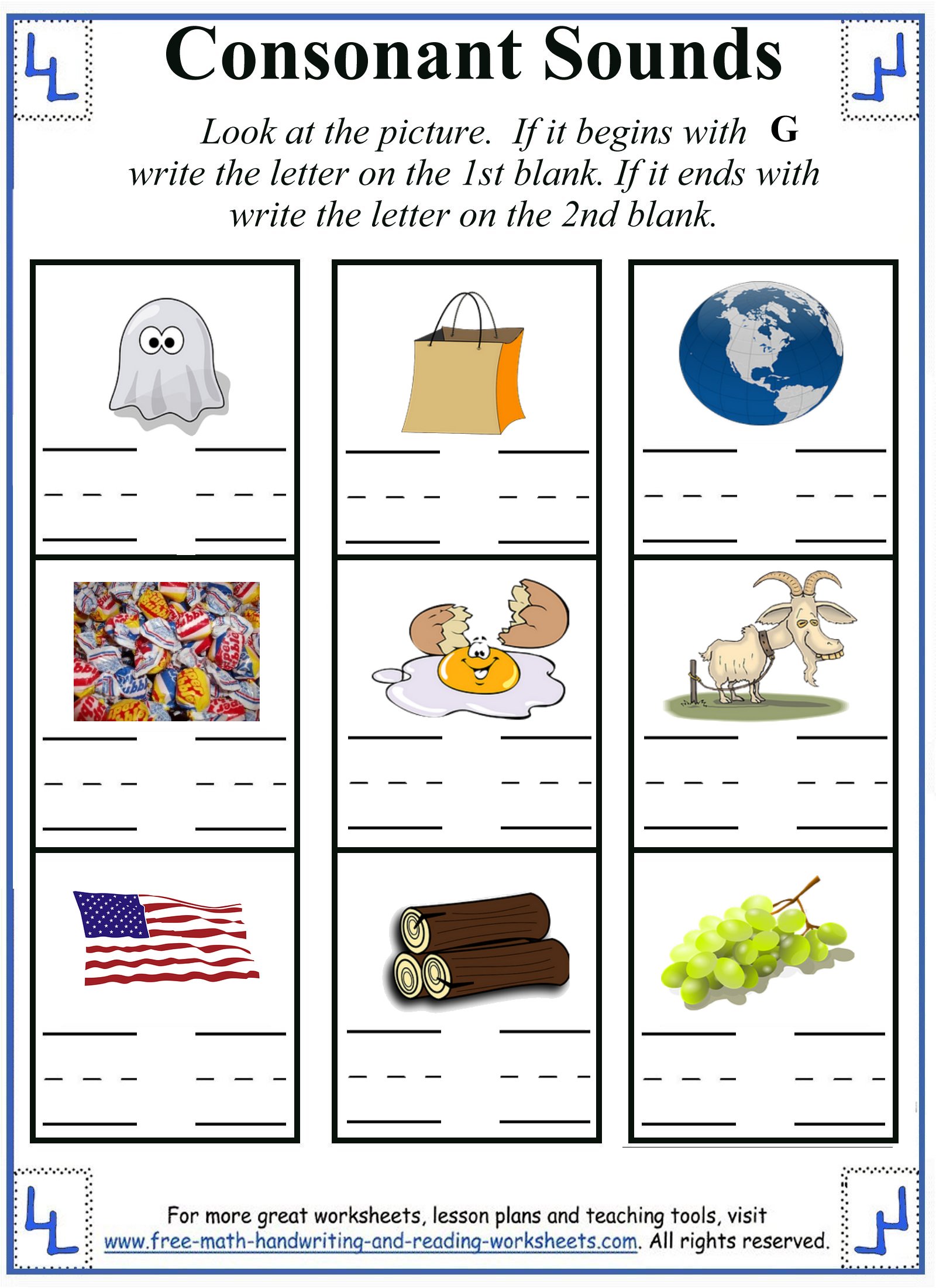 Letter G Worksheet Activities