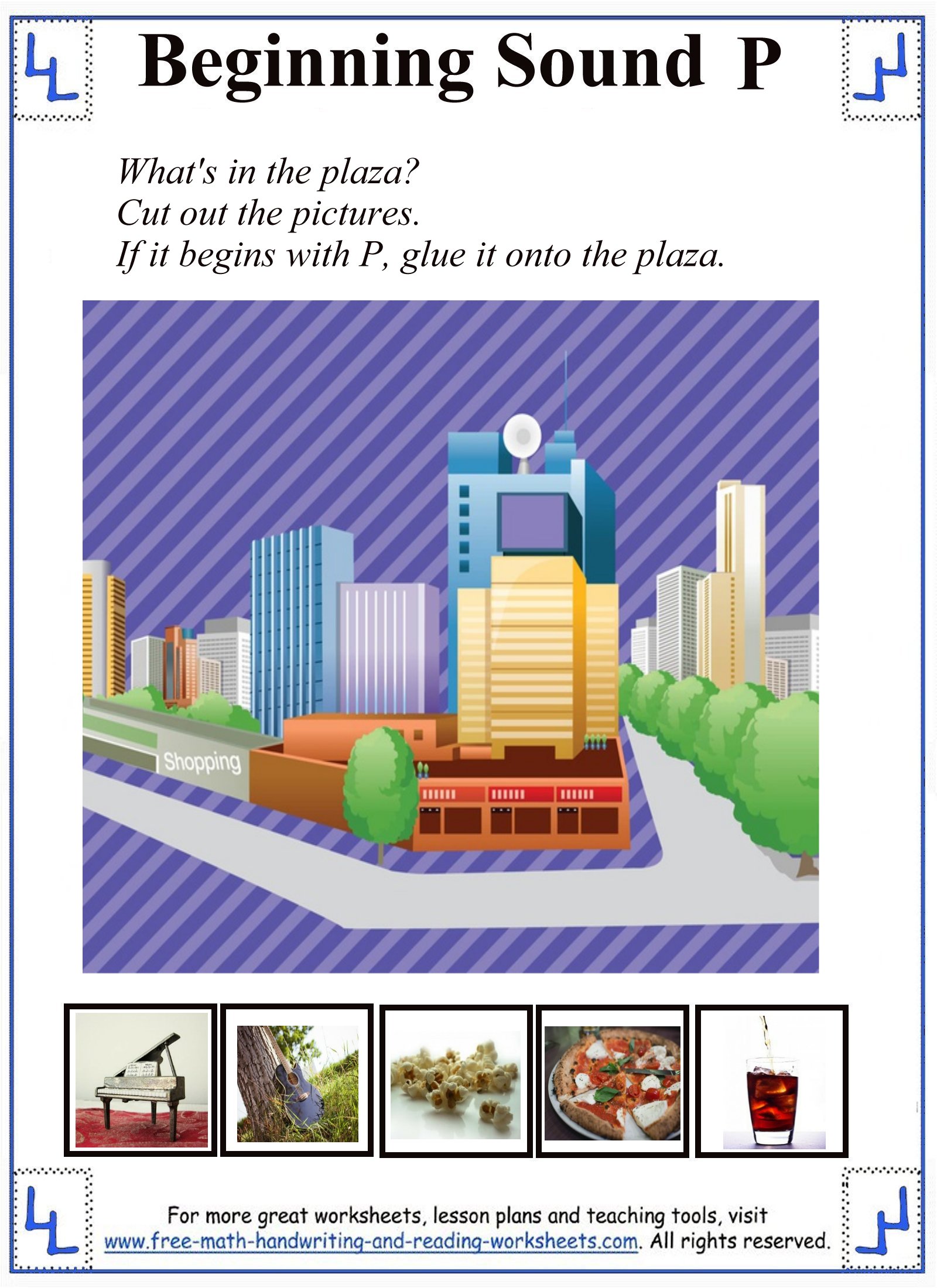 letter p worksheet 2