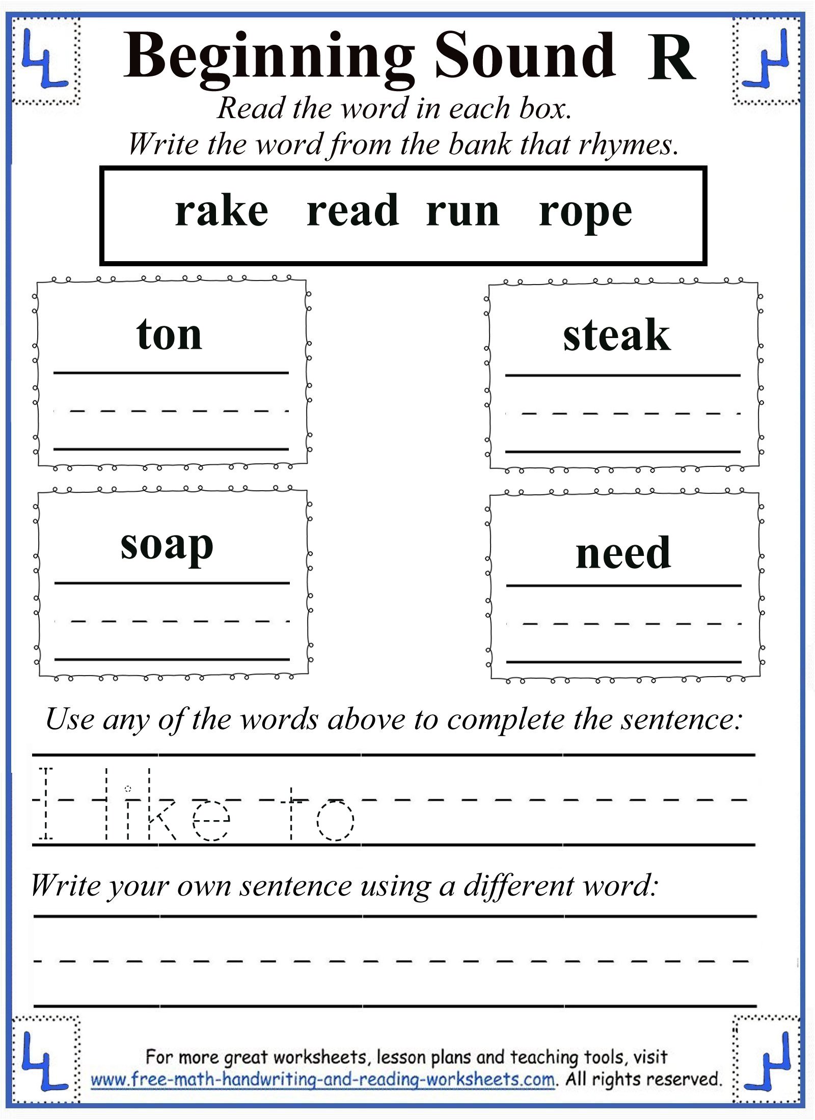 Letter R Worksheets & Activities