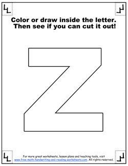 Letter Z Worksheets Alphabet Lessons