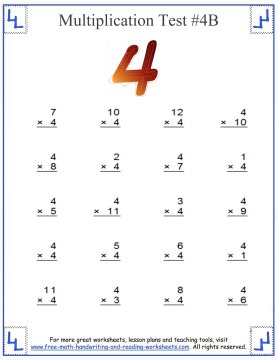 single factor multiplication test math multiplication worksheets 3