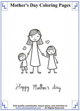mothers day coloring pages 4