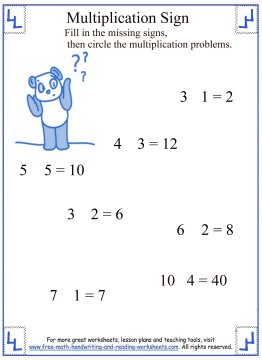 Multiplication Sign - Intro To Multiplying