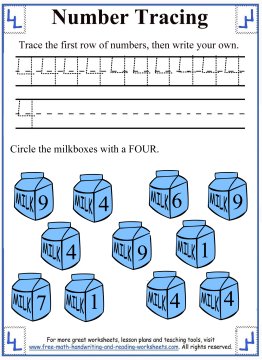 Number Tracing Worksheets - 0-5