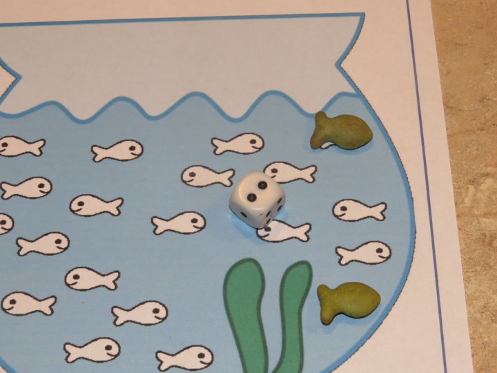 Player One Rolls A Two preschool counting games 3