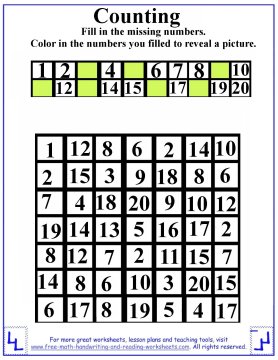 preschool countingcount to 20